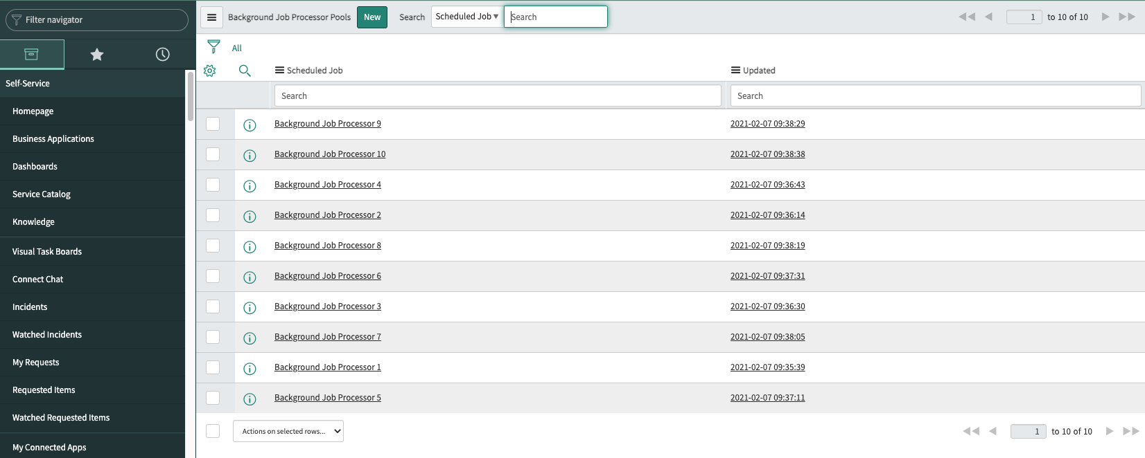 목록 뷰의 sn_sec_cmn_background_job_processor_pool입니다.