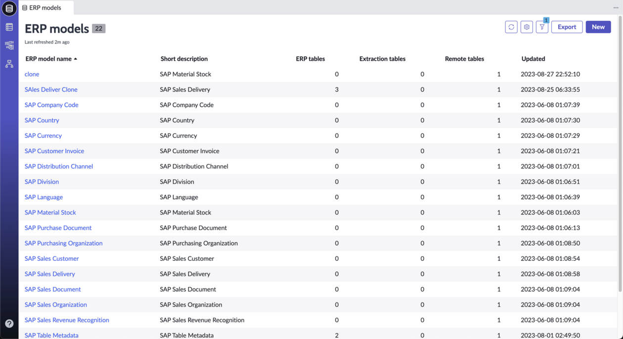 ERP models page