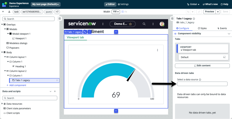Arrow pointing to the data drive tabs field.