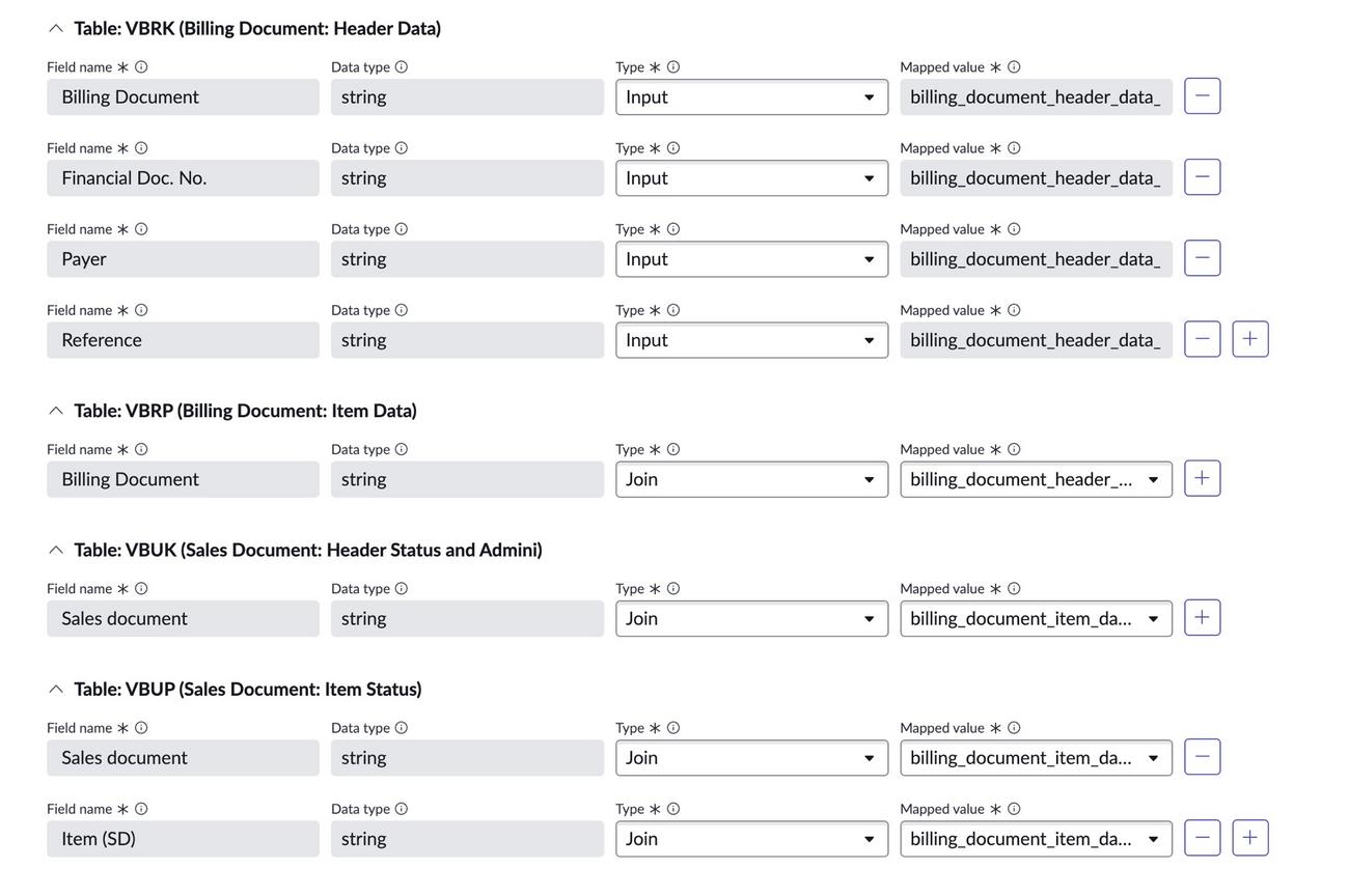 Join conditions specified in fields