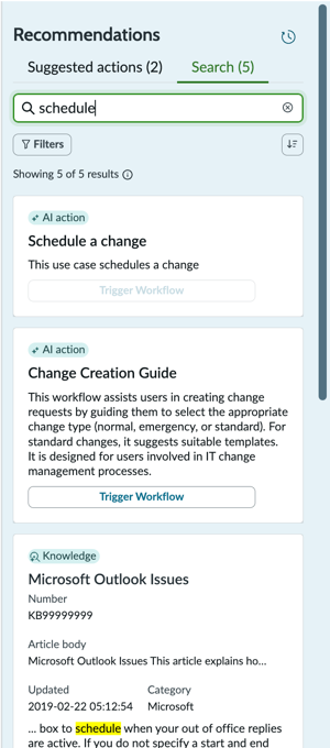 Recommendations with Generative AI Controller installed