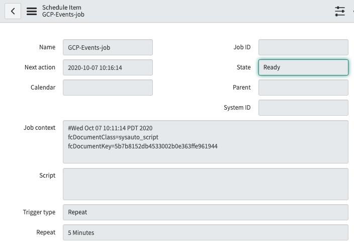 [Google Cloud Event Scheduler] フォーム