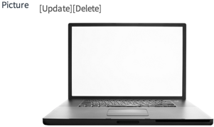 Picture displayed in image field