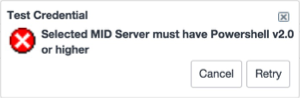 MID Server-Fehler