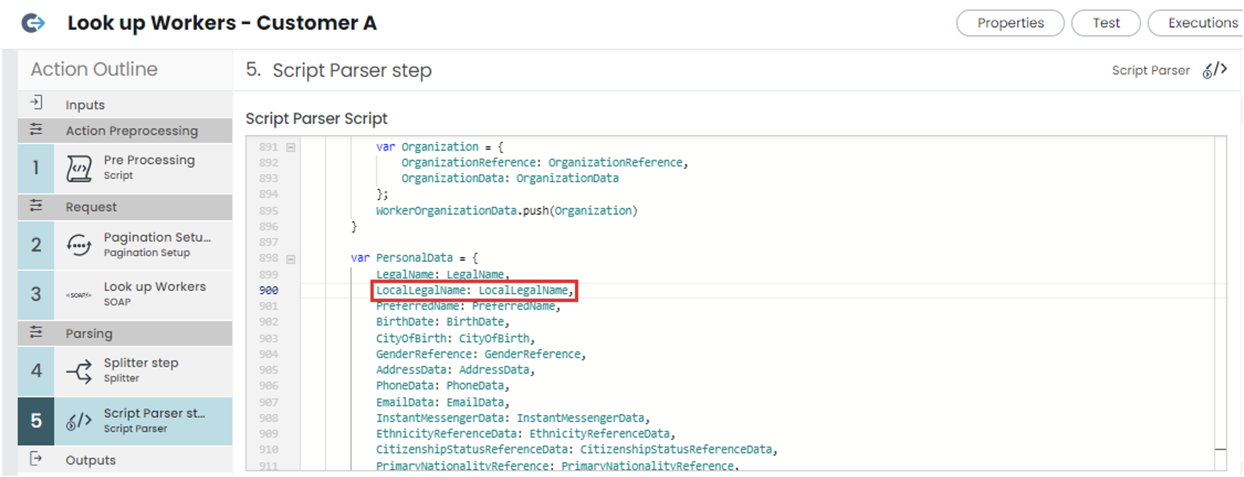 LocalLegalName ao objeto PersonalData.