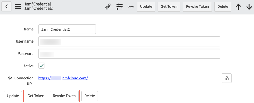 Obter e revogar token.