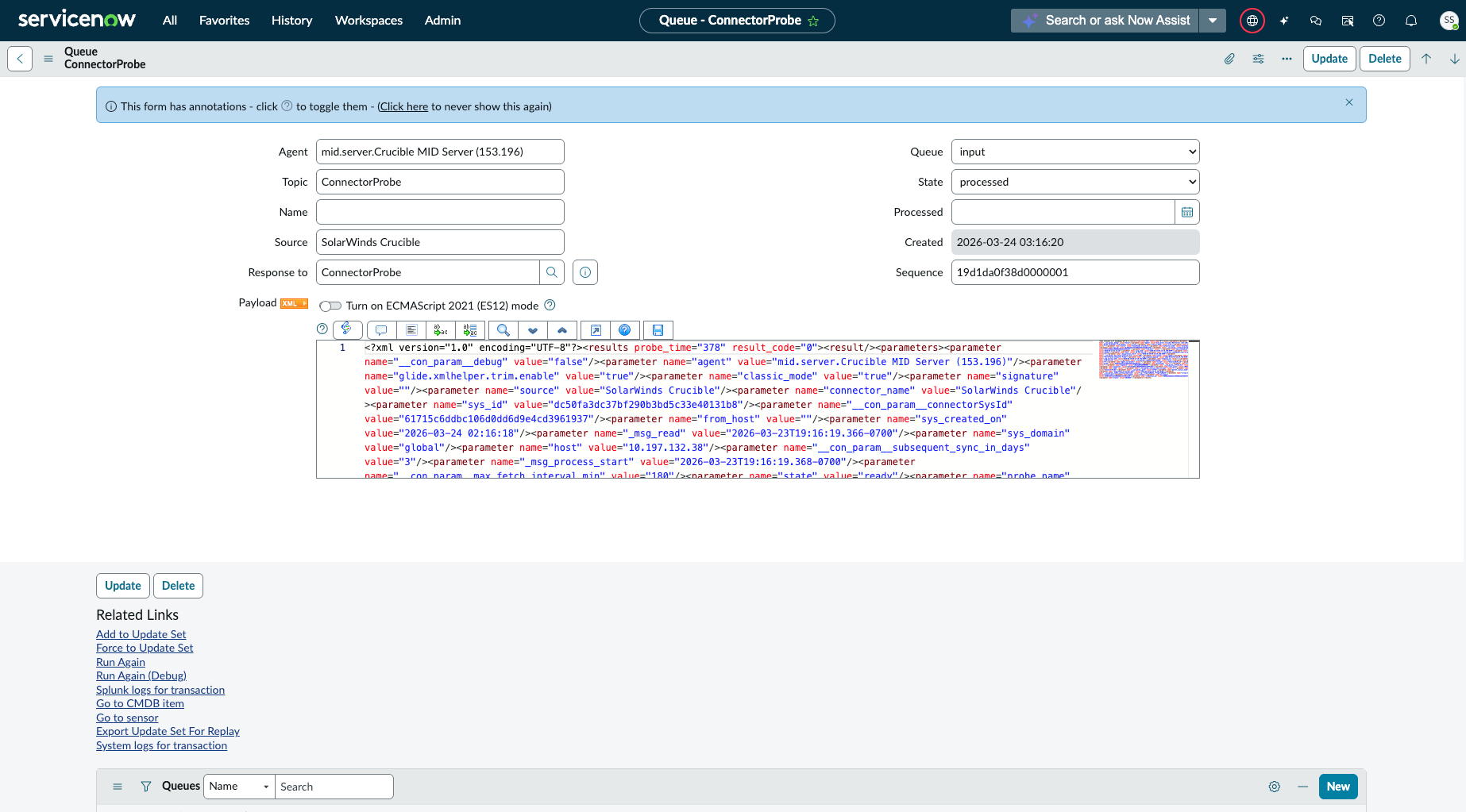 An example ECC Queue