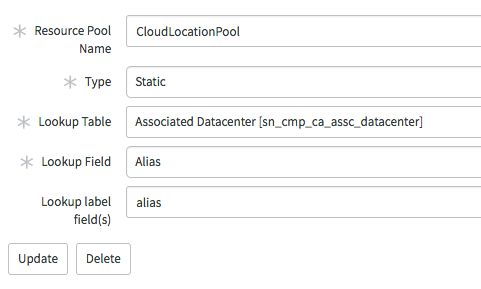 The Cloud Location pool