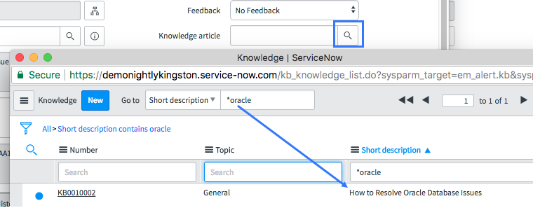Search the KB