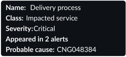 Node tooltip with probable cause.