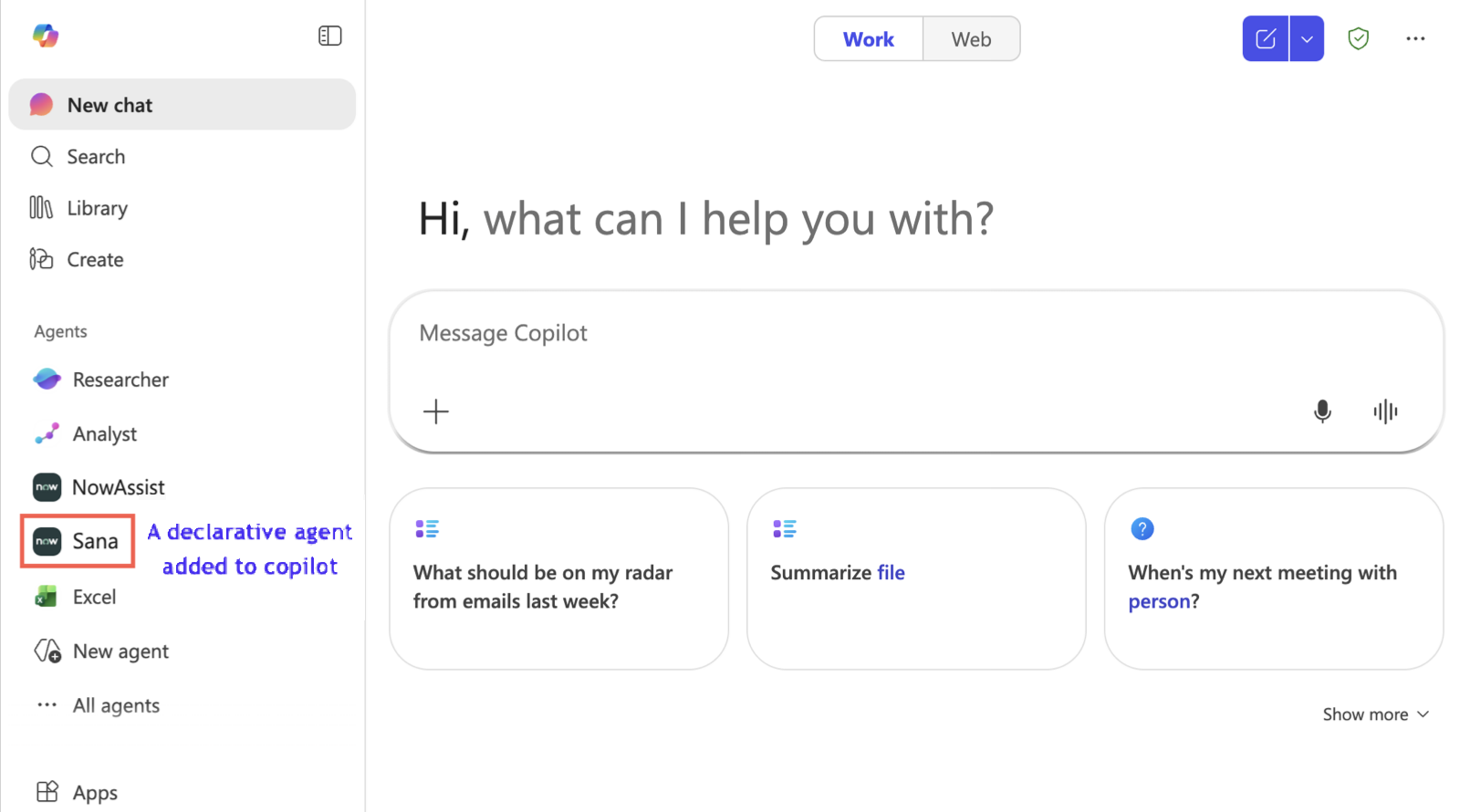 Adding a bot to Copilot as a declarative Agent to use it for unique business needs.