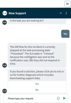 Select Yes if you found a solution, or select No to continue with further diagnosis.