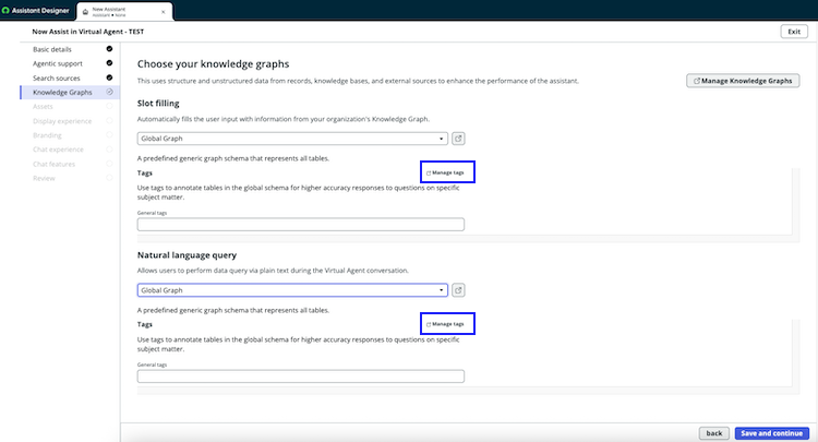Manage tags.