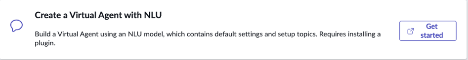 Card with Create a virtual agent with NLU.