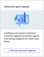 Set up universal capacity in the AWA home page