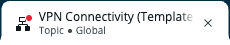 Topic tab that displays the topic name, saved condition, and application scope.