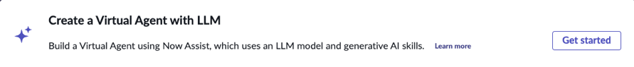 Card with Create a virtual agent with LLM.
