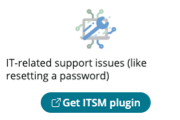 Select Get ITSM plugin to install it from the ServiceNow Store.