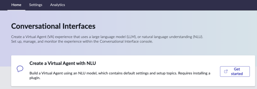 Install Virtual Agent from the CI console.
