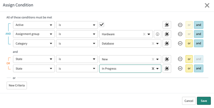 A sample condition displaying the configured controls within a conversation for your choice value expression.