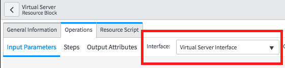 Interface do servidor virtual