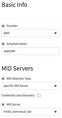 Seleção do MID Server.