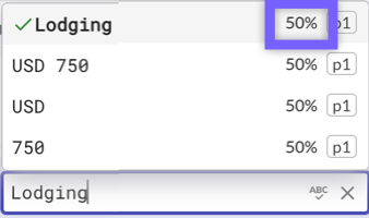 Confidence score for a recommendation.