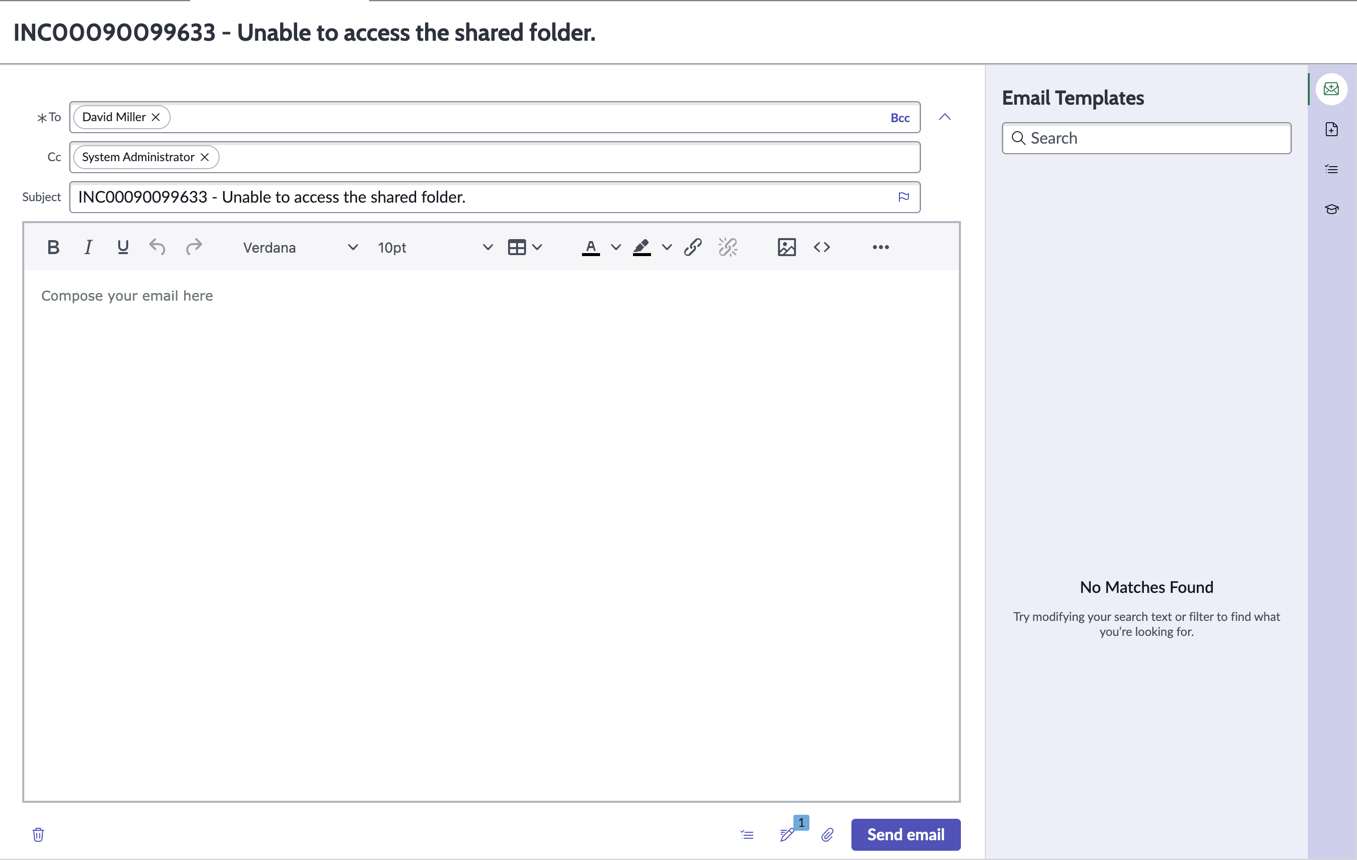 Compositor de e-mail completo