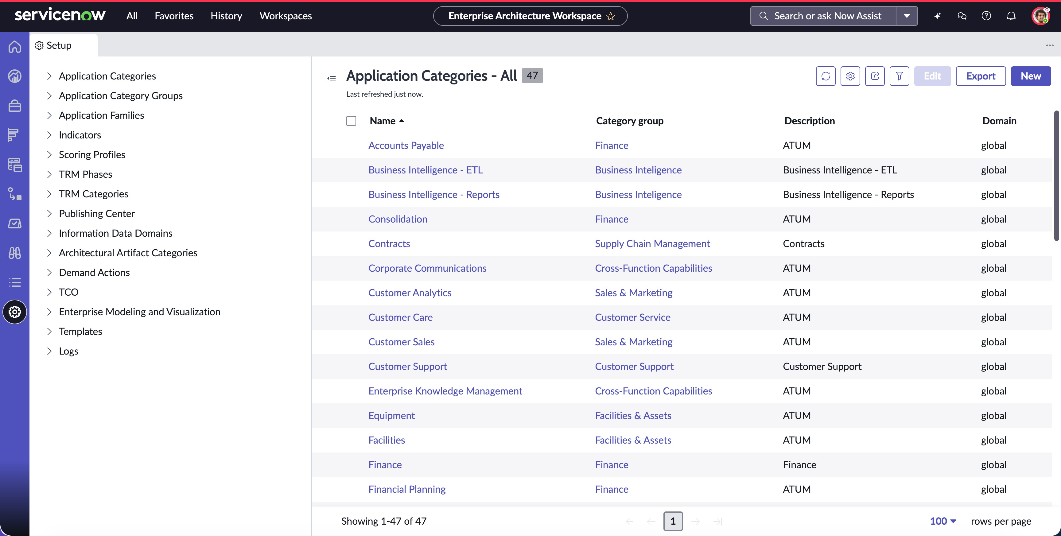 Configurer EA Workspace