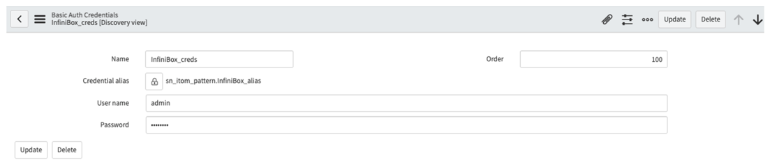 Basic Auth Credentials.