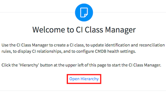 Open the CI hierarchy