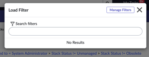 Manage resource filters