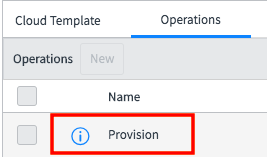Provision operation