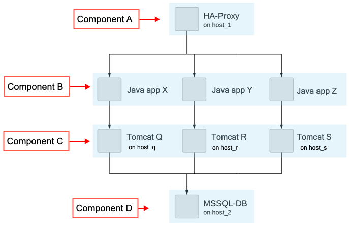 Service instance with four components.