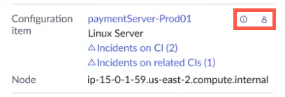 Configuration item on the preview panel Info tab.