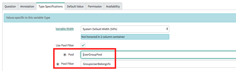 User Group property