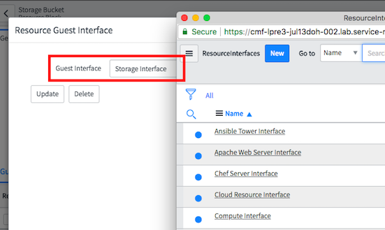Selecting a guest interface
