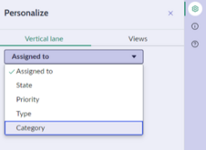 Personalize a raia vertical Kanban.