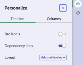 Personalizar configurações na exibição de hierarquia