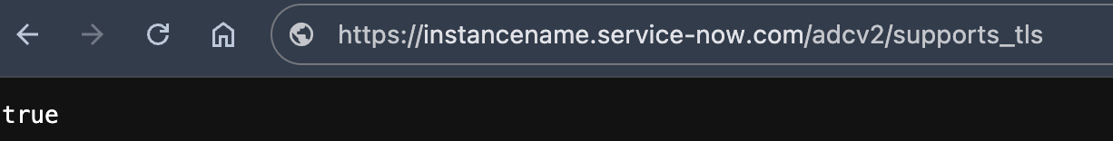 URL-Beispiel zur Verifizierung der mTLS-Installation