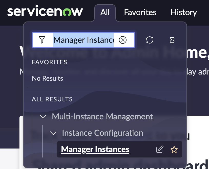 Navigationspfad zur MIF-Verwaltung für Managerinstanzen.