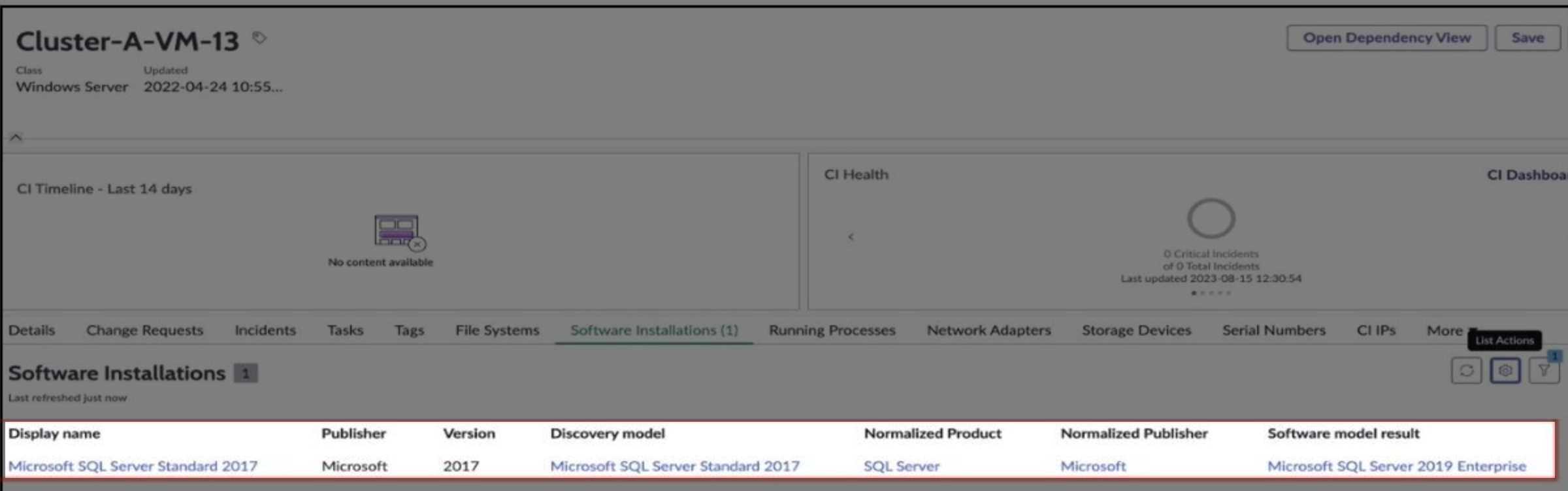 The entity is being consumed by SQL Server Enterprise software model.