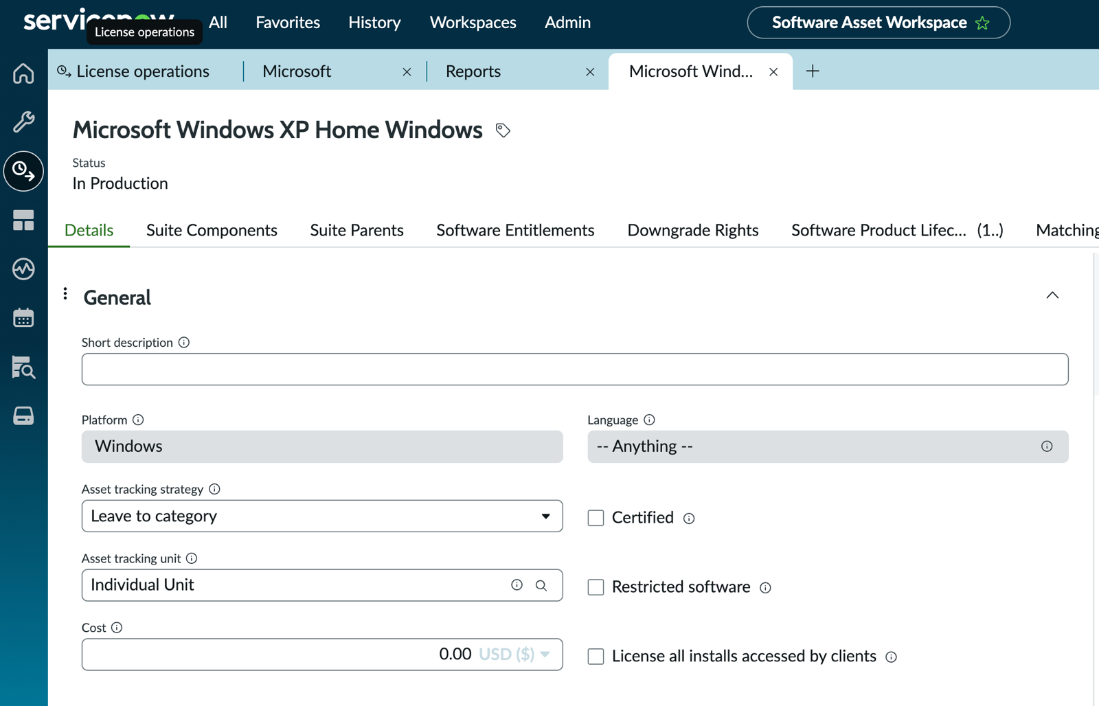 Software model from