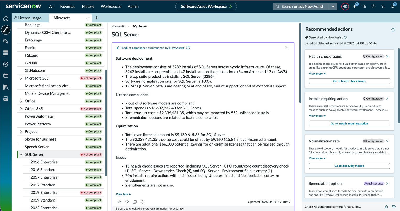 Synthèse des produits SQL Server