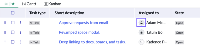 Lock icon to indicate no access for a user.