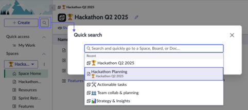 Quick search feature in CWM.