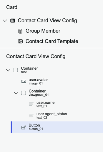 Mobile Card Builder 패널.