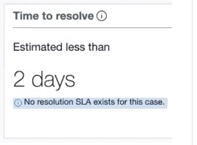 Composant de ruban affichant la durée estimée requise par un agent pour résoudre un ticket.