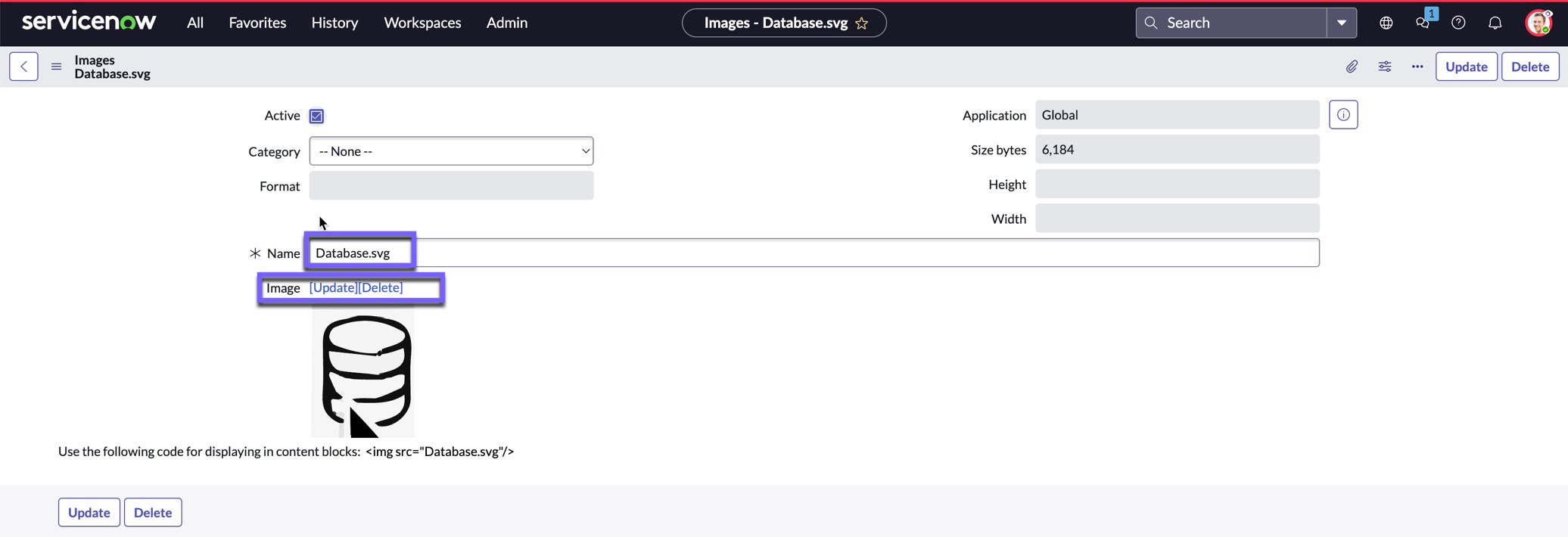 Uploading a custom shape to the database