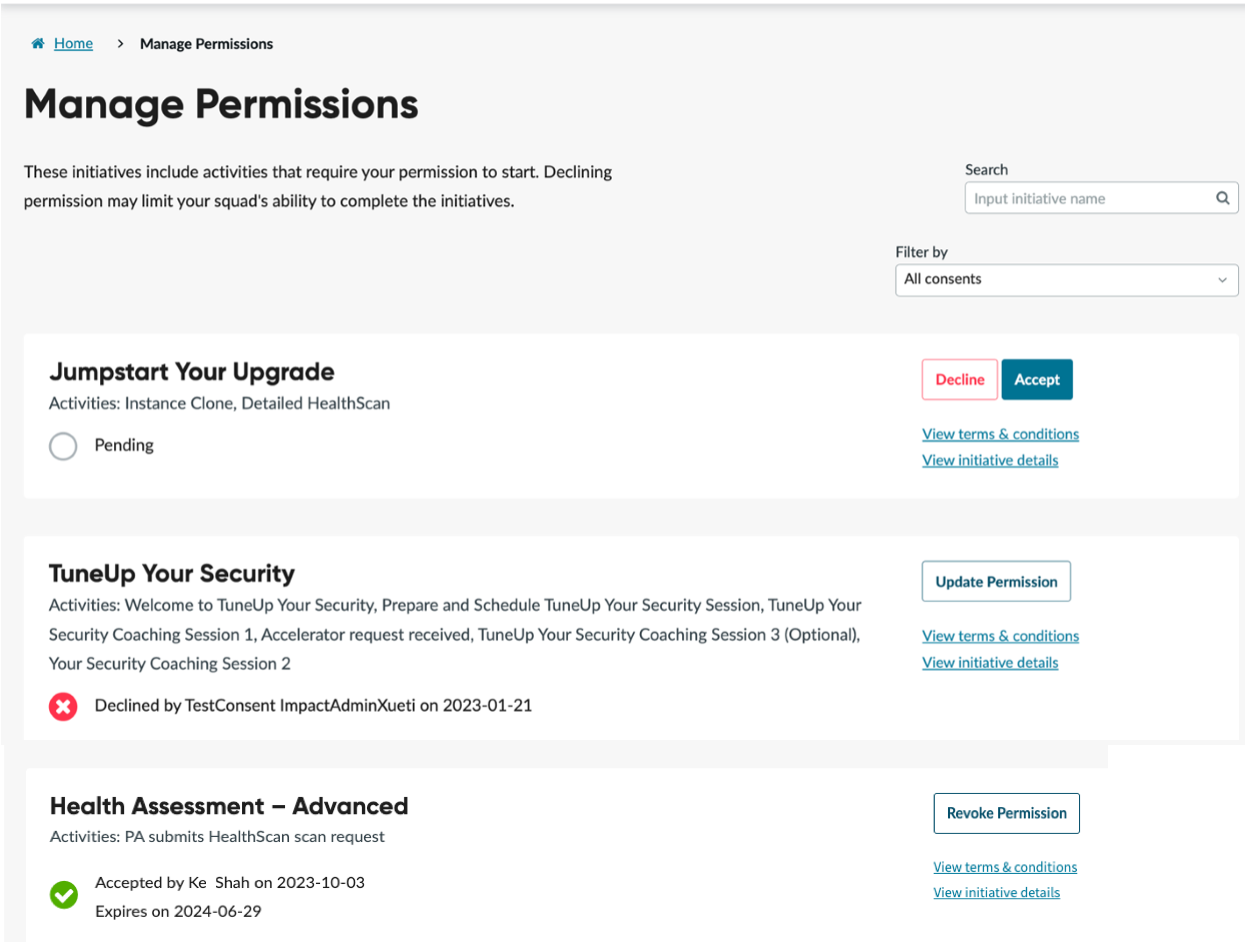 Impact Permissions Manager